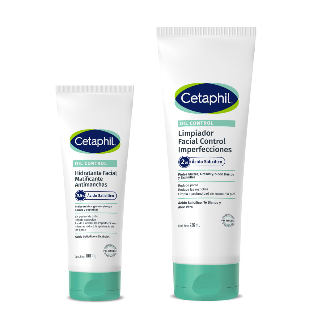 Kit Hidratante Oil Control + Limpiador Facial Oil Control - Cetaphil